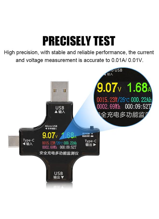 Thoraya Multi‑functional Type‑C Interface Safety Tester Current Meter PD Tester Color Screen No Bluetooth  - Image 4