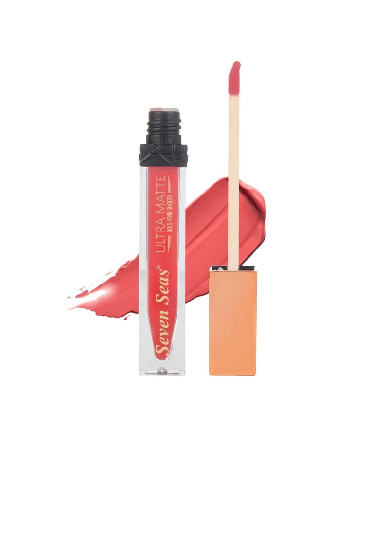 Seven Seas Seven Seas Ultra Smooth Matte Liquid Lipstick Smooth Lip Color Weightless Finish Long Lasting Matte Liquid Lipstick for Women Apple Candy  - Image 1