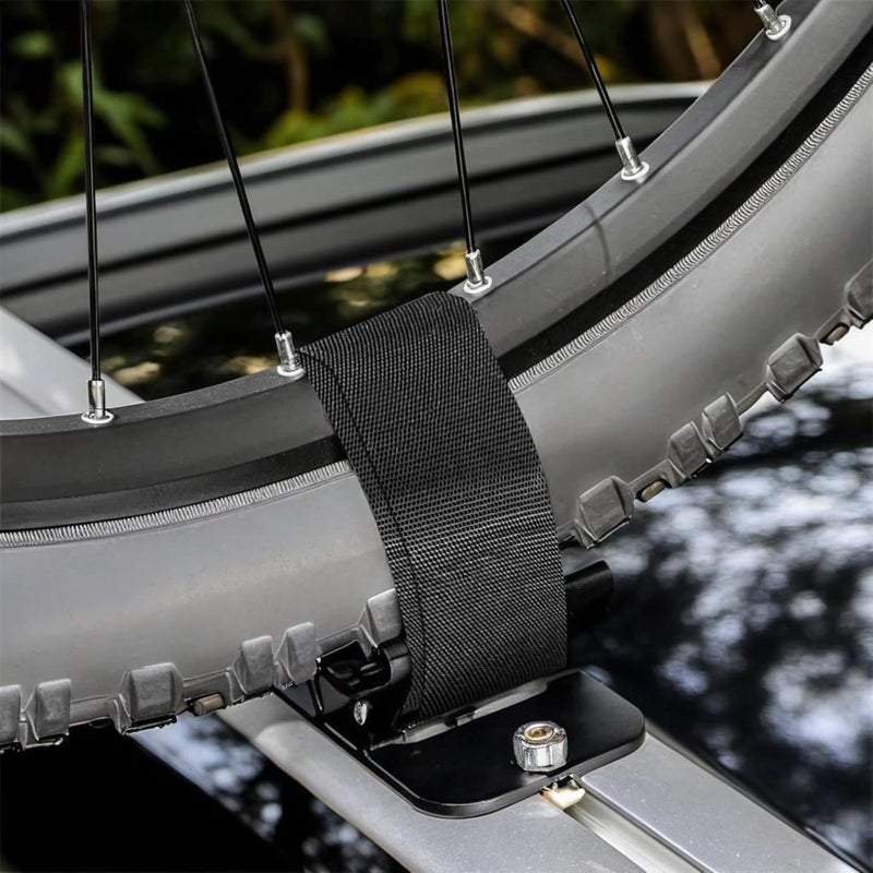 Road and Mountain Rear Wheel Mount, Aluminum Carrier for Safe Car Transport, Easy Installation and Storage - Image 3