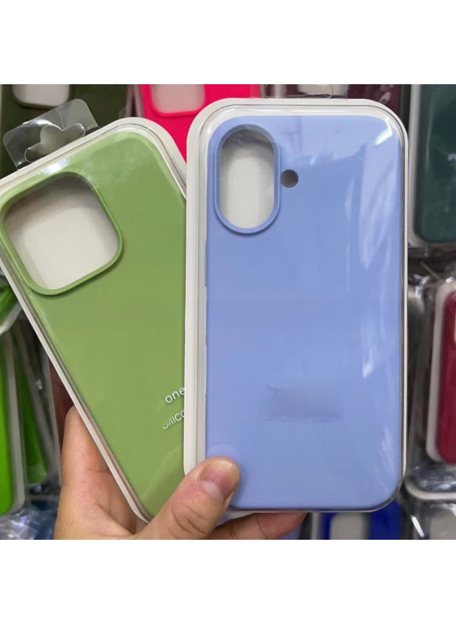 Generic - For Iphone16 Liquid Silicone Phone Case For Iphone 16Pro Max/16Pro Full Covering Drop-Resistant Protective Case-Color:Begonia [with Logo]]-Applicable Model:For Iphone16plus [sealed Packaging] - Image 1
