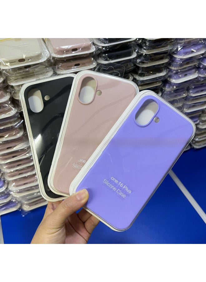 Generic - For Iphone16 Liquid Silicone Phone Case For Iphone 16Pro Max/16Pro Full Covering Drop-Resistant Protective Case-Color:Begonia [with Logo]]-Applicable Model:For Iphone16plus [sealed Packaging] - Image 1