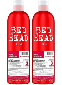 BED HEAD Bed Head by TIGI Urban Antidotes Resurrection Shampoo and Conditioner for Damaged Hair 25.36 fl oz 2 count  - Image 1