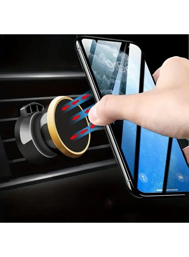 Red Magnetic Car Phone Holder Air Vent Mount 360 Rotating Strong Suction Cup 5 Magnets - Image 5