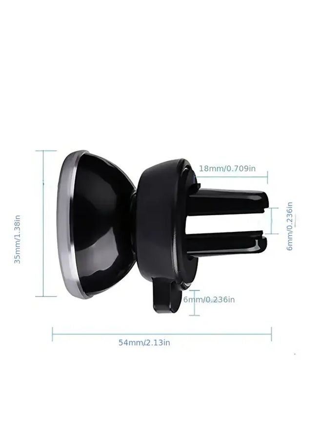 Red Magnetic Car Phone Holder Air Vent Mount 360 Rotating Strong Suction Cup 5 Magnets - Image 2