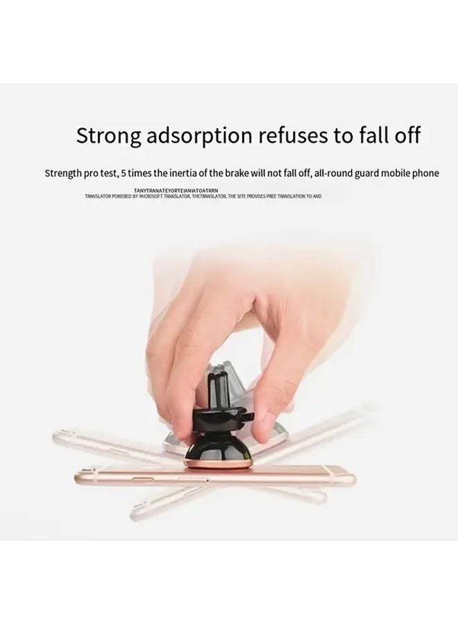 Red Magnetic Car Phone Holder Air Vent Mount 360 Rotating Strong Suction Cup 5 Magnets - Image 3