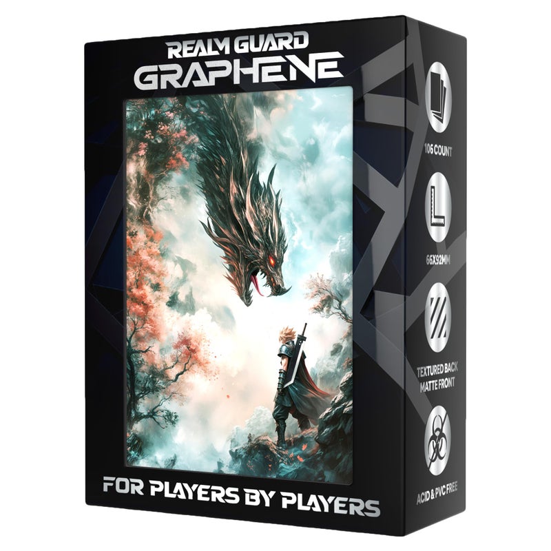 Realm Guard Graphene 100ct Textured Matte TCGMTG Art Sleeves Fantasy Dragon - Image 2