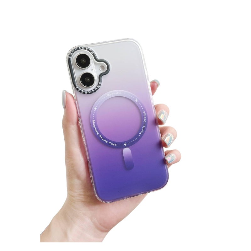 MS TPU+PC MagSafe Case for iPhone 12 Pro Max with Shockproof and Drop Protection plus Shockproof plus Strong Magnetic plus Full Coverage in Purple - Image 1