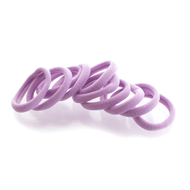 My Lello Girls Small Premium Ponytail Holder Seamless Hair Bands Lavender 20pcs