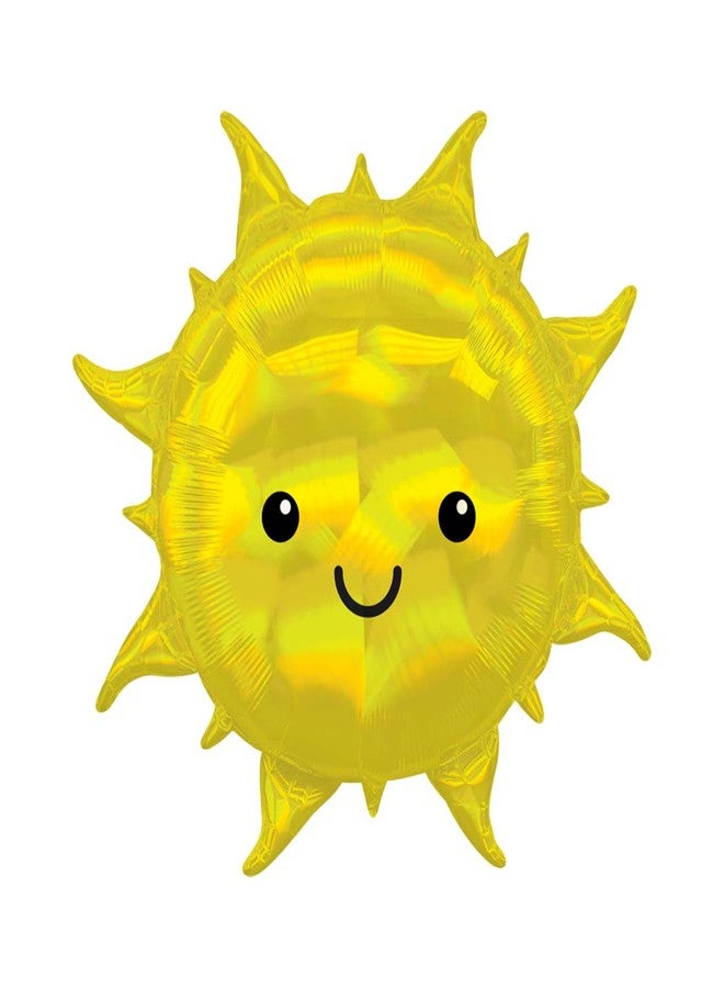 Artisan Owl Cheerful Yellow Sun 27" Foil Party Balloon - Image 1