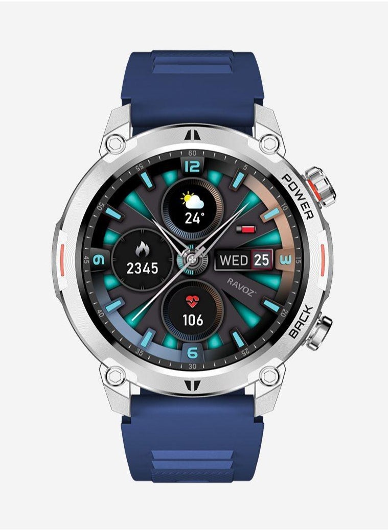 RAVOZ Rizto R19 Rugged Ultra HD Metallic Black Dial With Three Strap  - Image 1