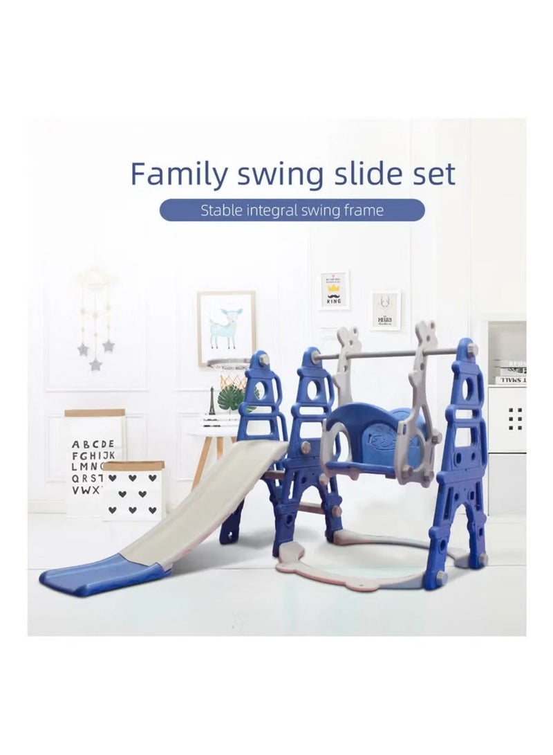 فول جوي مجموعة زحليقة وأرجوحة مع حلقة كرة سلة 3*1 للأطفال،مجموعة ملعب داخلي وخارجي للأطفال الصغار،مجموعة ألعاب تسلق للأطفال - Image 2