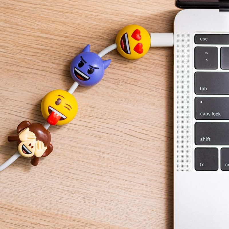 WOW! PODS Emoji K-Bling Collectible Cable Protectors - 5 Pack - Image 2