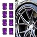 Kutyun 8PCS Aluminum Alloy Tire Valve Stem Caps Universal Dustproof Wheel Valve Covers Car Exterior Accessories for Most Vehicles Purple 8PCS - Image 2