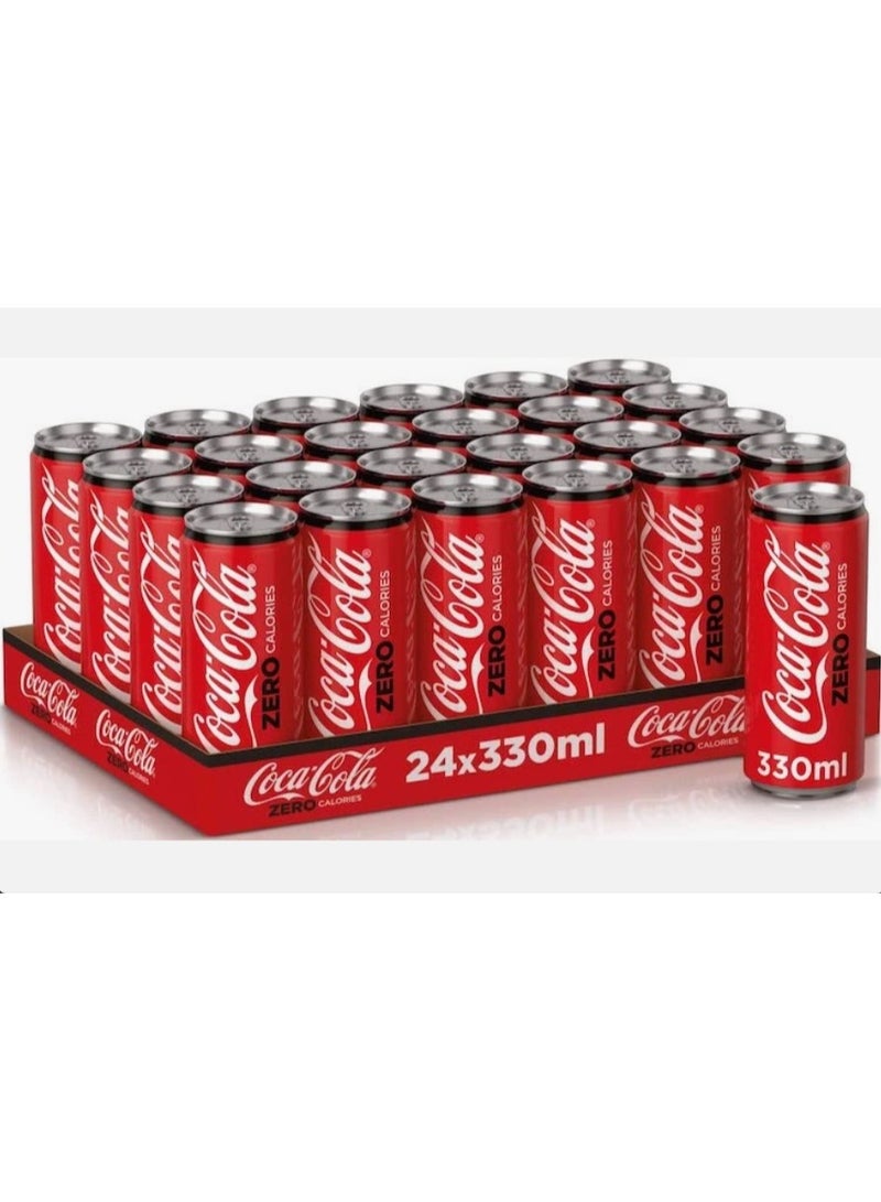 Coca-Cola Coca Cola Zero Carbonated Soft Drink Can 4 x 6 x 330 ml  - Image 2