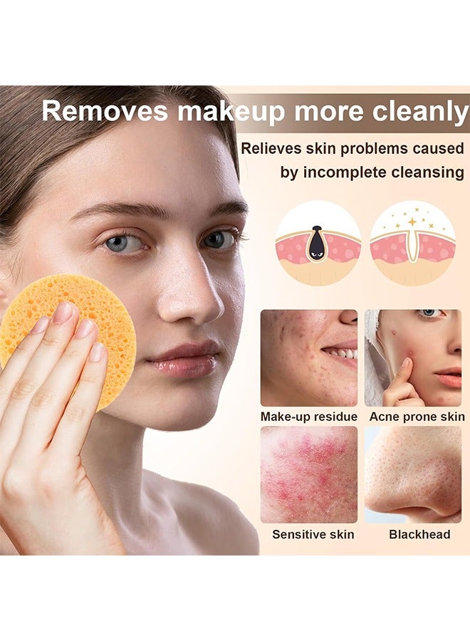 إسفنجات الوجه، وسادات تنظيف للبقع الداكنة، إسفنجات مضغوطة صغيرة للسفر، وسادات تقشير للوجه للتنظيف، أدوات للعناية بالبشرة - Image 2