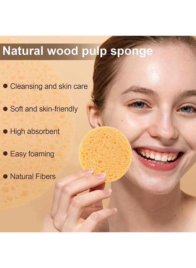إسفنجات الوجه، وسادات تنظيف للبقع الداكنة، إسفنجات مضغوطة صغيرة للسفر، وسادات تقشير للوجه للتنظيف، أدوات للعناية بالبشرة - Image 4