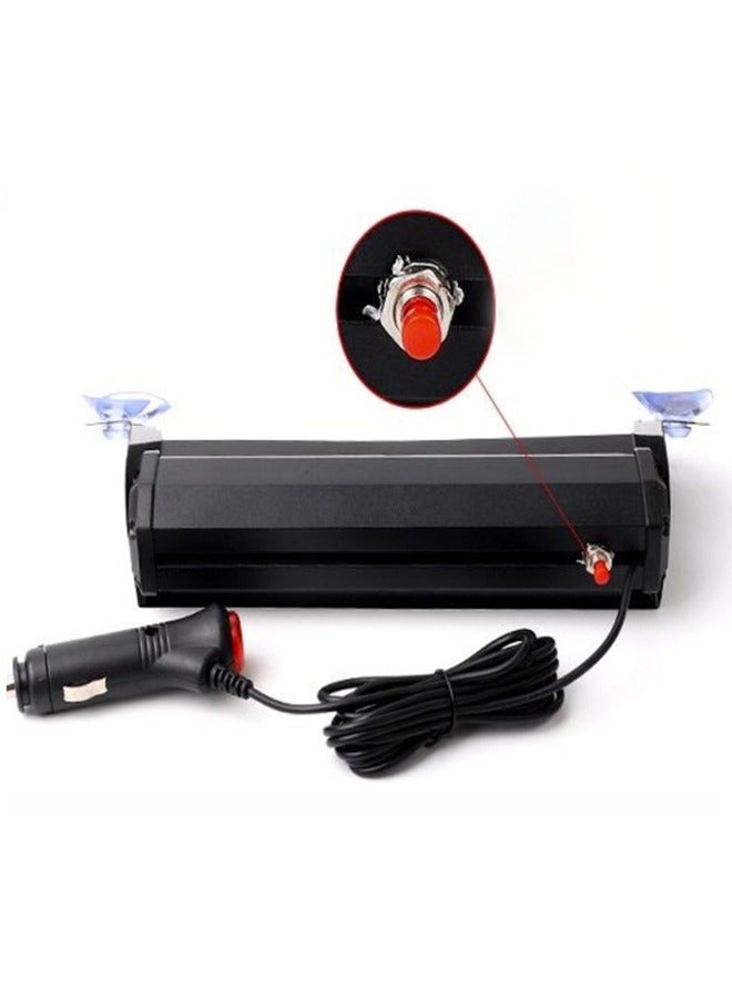 8-LED Red and Blue LED Flash, Emergency Warning, Suction Cup Car Warning Light, Front Windshield Shovel Light, Lane Light, including a 2-meter Extendable Line - Image 2