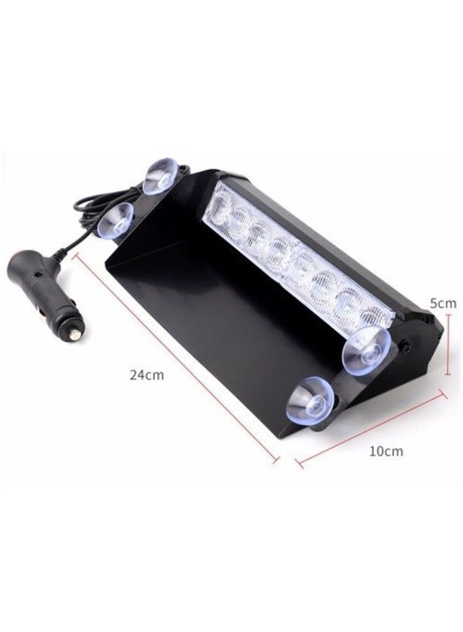 8-LED Red and Blue LED Flash, Emergency Warning, Suction Cup Car Warning Light, Front Windshield Shovel Light, Lane Light, including a 2-meter Extendable Line - Image 5