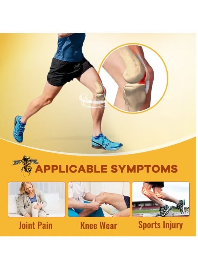 Sumifun 5 Pcs Combo Meniscus Pain Relief Ointment Cream Joint Arthritis Pain Relief Cream Knee Care Bee Venom Cream for Joint Care Treatment Gel Cream Bee Venom Joint Muscle Pain Relief Cream 5x20g - Image 5