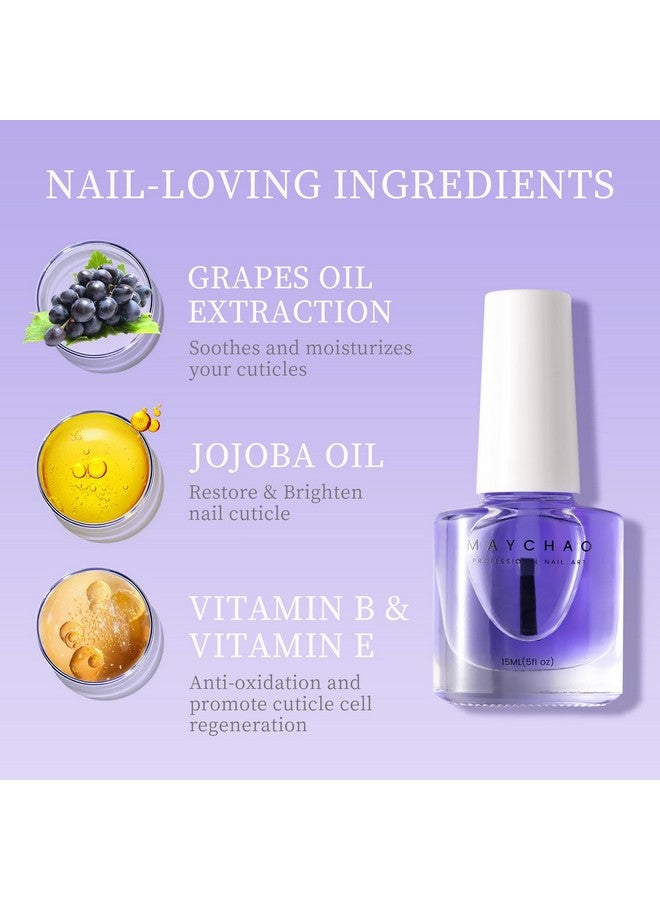 زيت الأظافر والزوائد اللحمية من مايكاهو، 15 مل، زيت مقوي للعناية بالأظافر والزوائد اللحمية، فيتامين E + B، زيت تنشيط البشرة خالي من العطور لنمو الأظافر وطلاء الأظافر الجل، 0.5 أونصة - Image 3