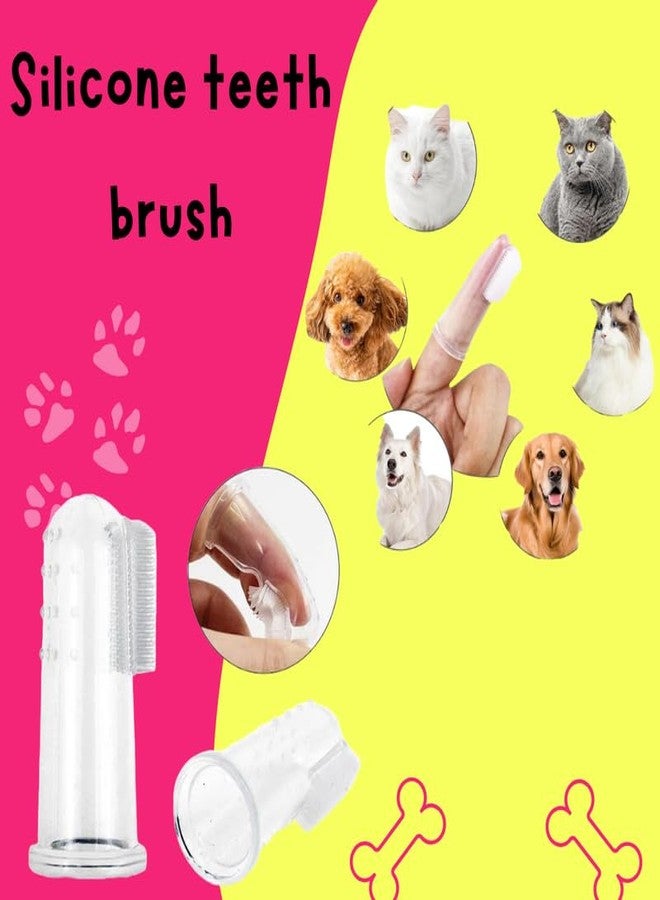 KittuPet فرشاة أسنان أصابع سيليكونية للحيوانات الأليفة من KittuPet، فرشاة أسنان سيليكونية آمنة غذائياً مع علبة لسهولة التنظيف، لتهدئة اللثة والحفاظ على نظافة الفم | فرشاة أسنان للحيوانات الأليفة الصغيرة (عبوة من قطعتين) - Image 4
