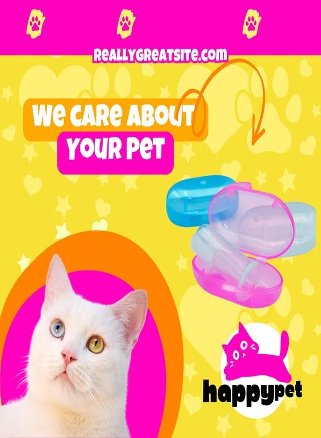 KittuPet فرشاة أسنان أصابع سيليكونية للحيوانات الأليفة من KittuPet، فرشاة أسنان سيليكونية آمنة غذائياً مع علبة لسهولة التنظيف، لتهدئة اللثة والحفاظ على نظافة الفم | فرشاة أسنان للحيوانات الأليفة الصغيرة (عبوة من قطعتين) - Image 5