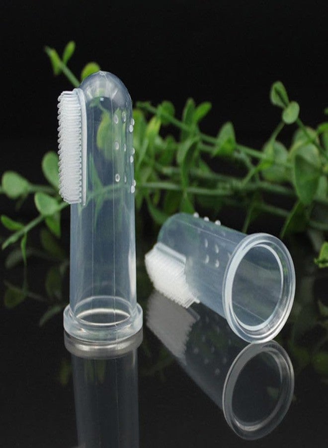 KittuPet فرشاة أسنان أصابع سيليكونية للحيوانات الأليفة من KittuPet، فرشاة أسنان سيليكونية آمنة غذائياً مع علبة لسهولة التنظيف، لتهدئة اللثة والحفاظ على نظافة الفم | فرشاة أسنان للحيوانات الأليفة الصغيرة (عبوة من قطعتين) - Image 2