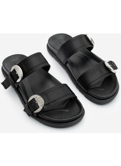 MARJIN Women's Double Banded Stoned Daily Slippers Pivze  - Image 3