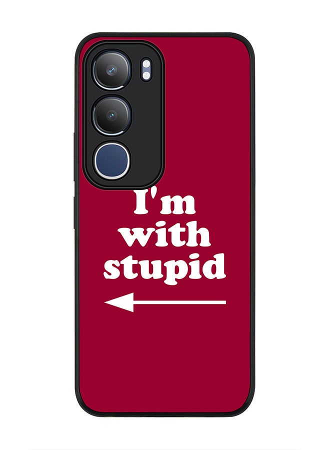 Stylizedd For vivo Y19s / Y19s Pro Case,Slim fit Camera Protection, Shockproof Thin Phone cover  - I'm with stupid - Image 1