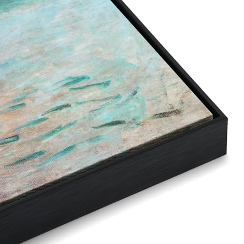 Akfado Canvas Frame for 16x20 Art Prints Oil Paintings DIY Metal Floater Frames with 086 Deep for Landscape Portraits Horizontal or Vertical Display Modern Wall Decor No Glass Back Black - Image 1