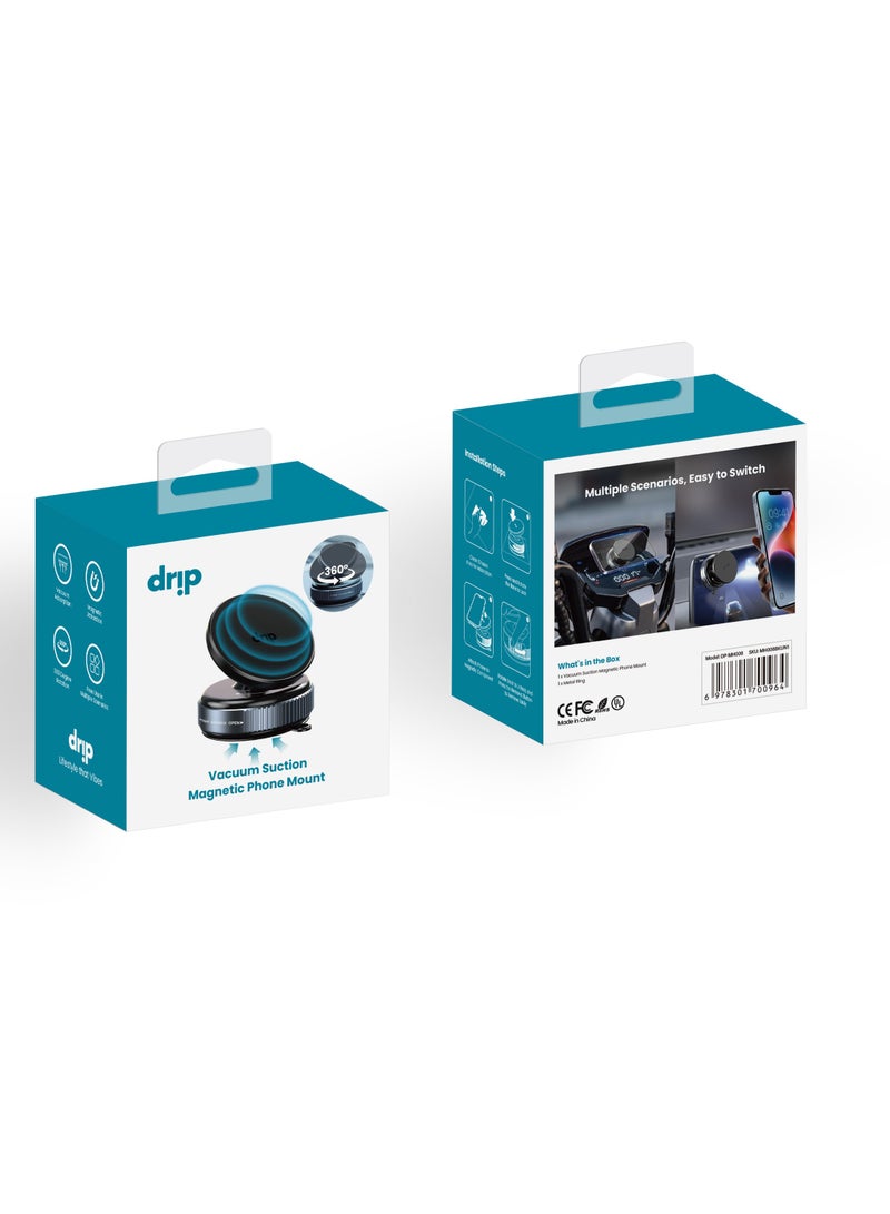 Drip 360° Rotating Vacuum Suction Magnetic Car Phone Mount - Strong Hold & Full Rotation - Image 4