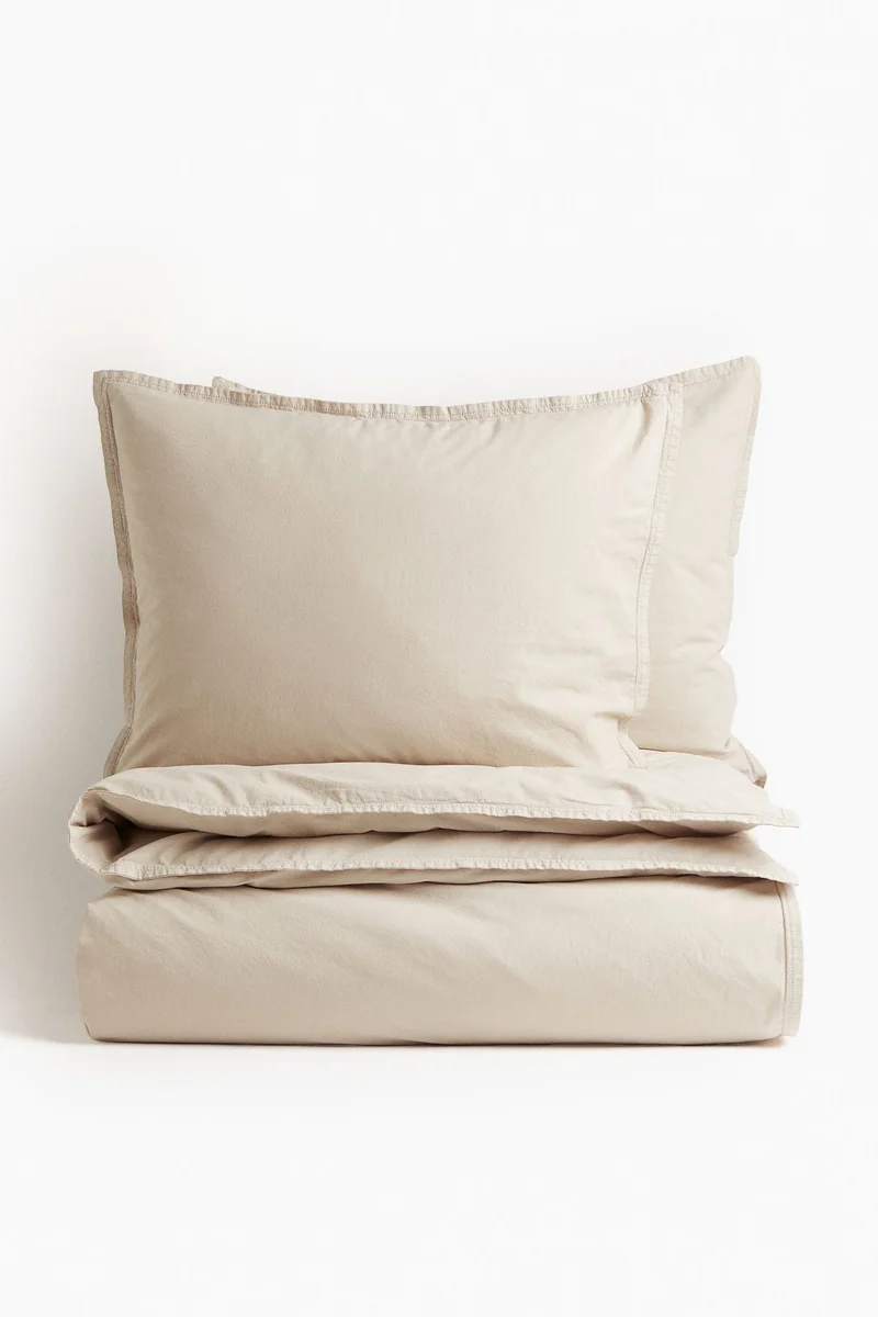 اتش اند ام طقم غطاء لحاف مزدوجكينغ قطني