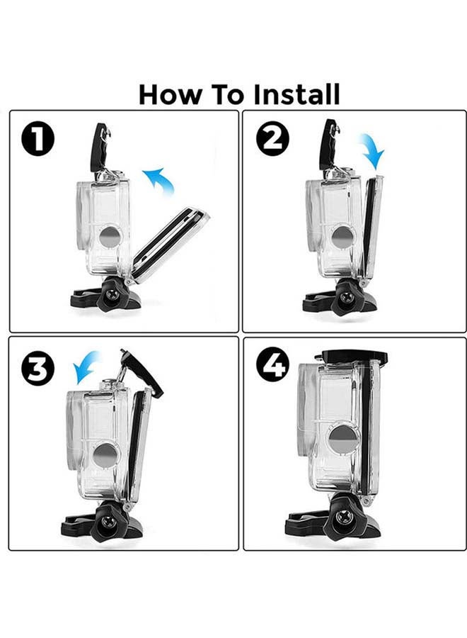 Waterproof Protective Shell Cover Case For GoPro Hero 9 With Bracket Accessories Black - Image 3