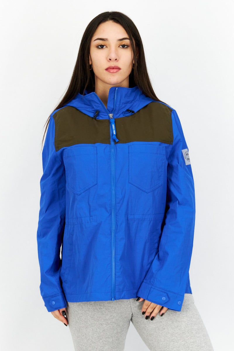 Aigle x Faguo Women Brand Logo Windbreaker Jacket, Blue - Image 1