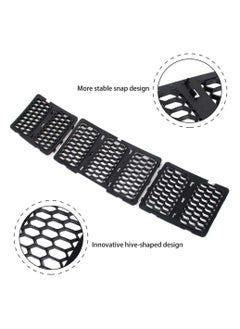 Generic Black Front Grill Inserts Trim | Honeycomb Mesh Grill Ring Cover Kit | Fits Jeep Grand Cherokee 2014-2016 | Durable Exterior Decoration Accessories | 3-Pack  - Image 4