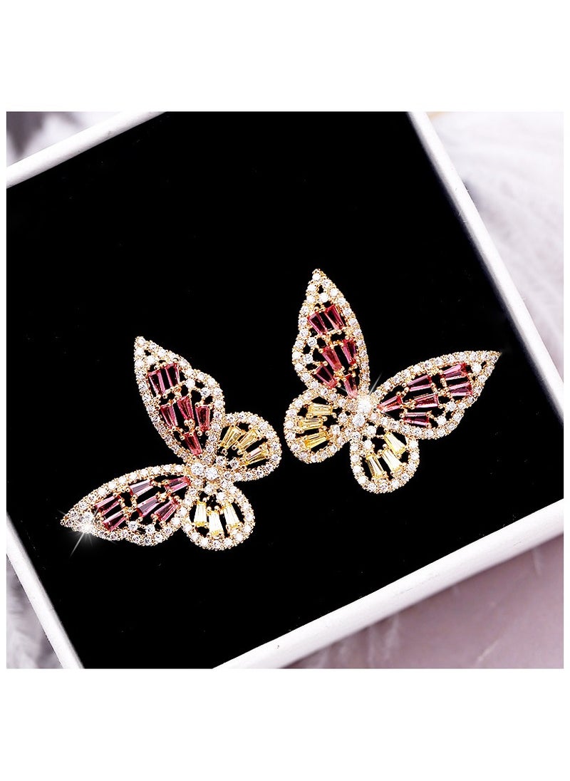 Generic - 925 Silver Earrings Hollow Butterfly Stud Earrings - Image 1