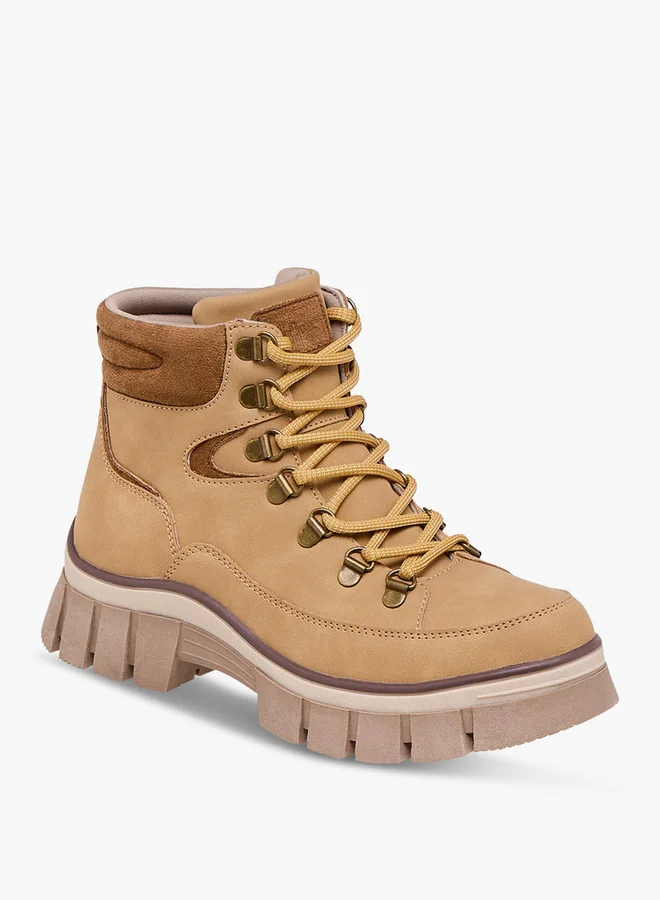 لي كوبر Women's Panelled Lace-Up Ankle Boots