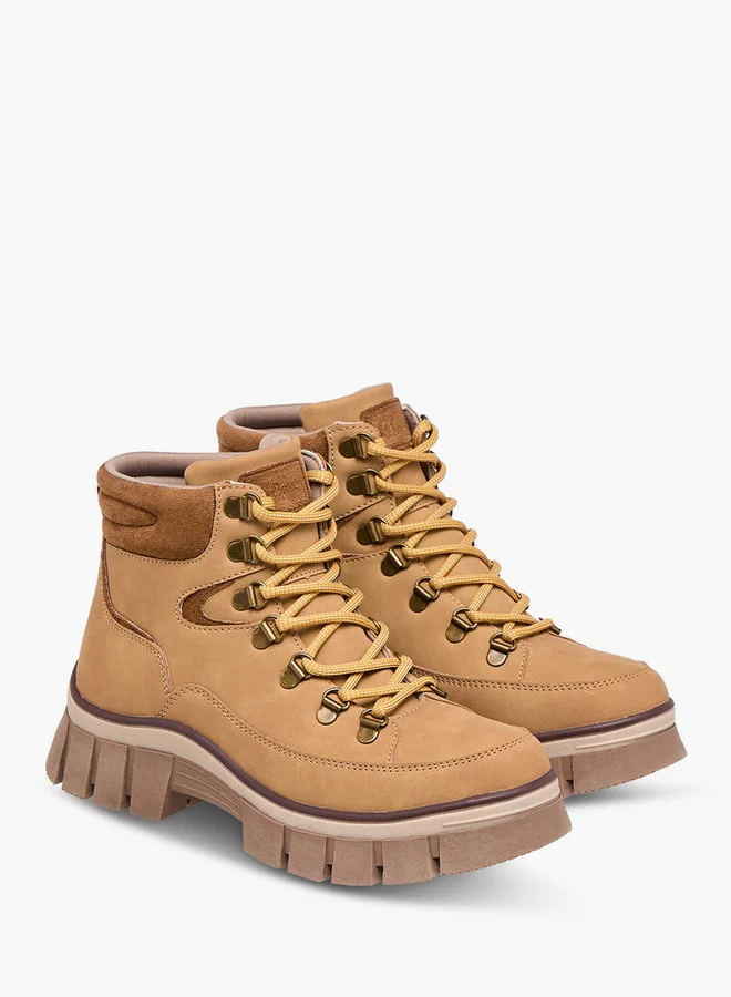 لي كوبر Women's Panelled Lace-Up Ankle Boots