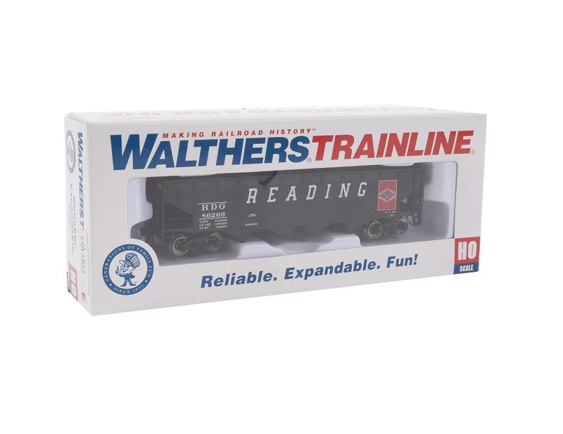 Walthers Trainline WalthersTrainline Ready to Run Reading Offset Hopper, Black/Red - Image 5