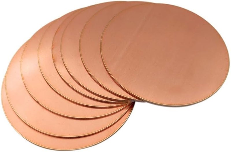 T2 Copper Sheet Plate 4 x 100mm Round Disc Diameter 50mm to 250mm Thickness 0 1mm to 3mm - Image 1