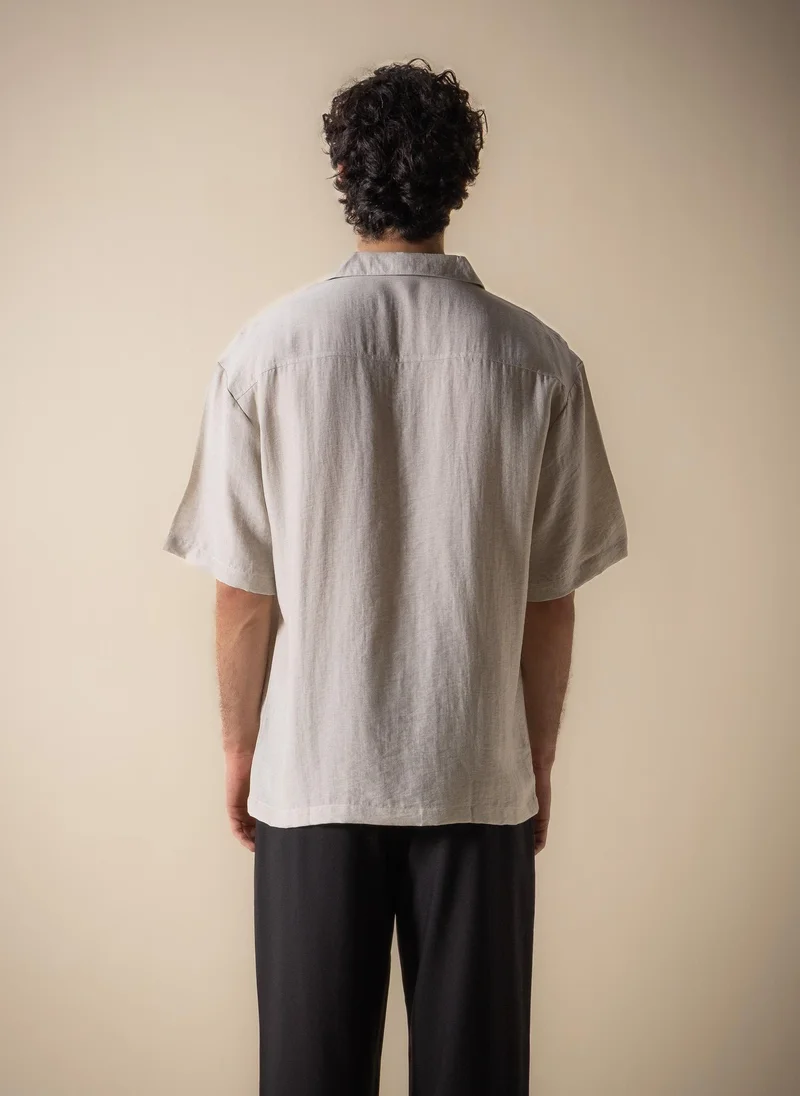 Shapes Grey COTTON BLEND POLO SHIRT for Men | Best Price UAE