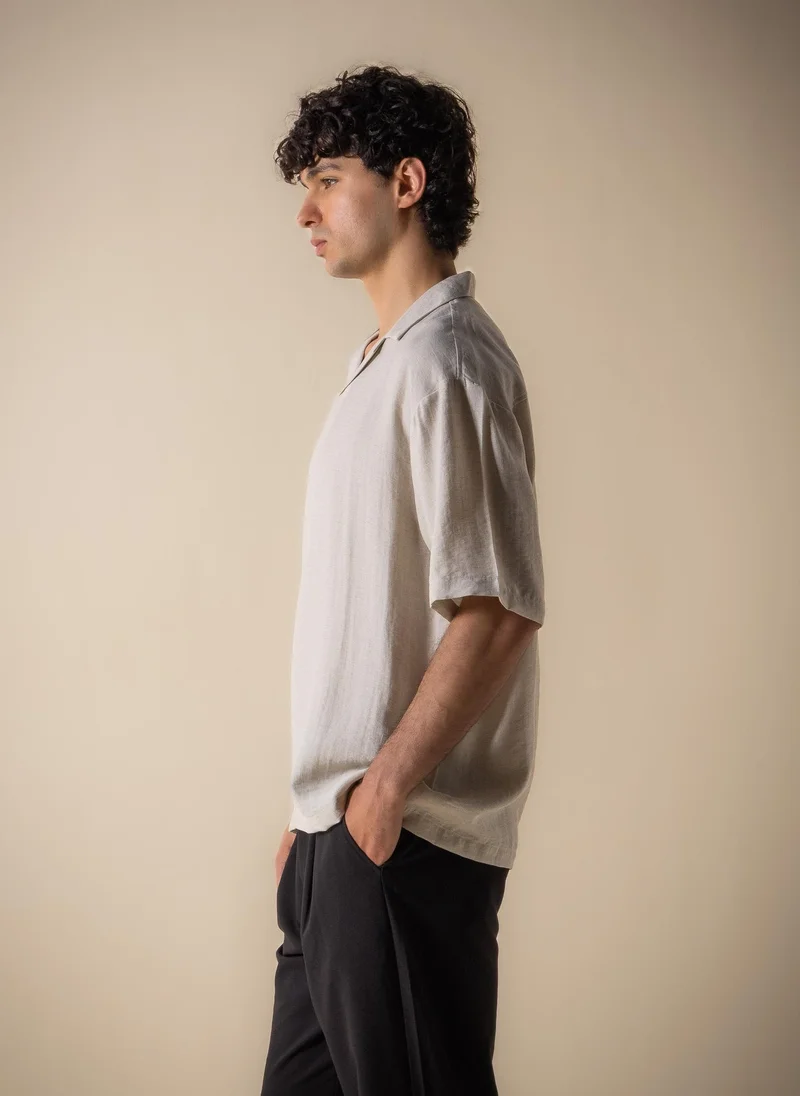 Shapes Grey COTTON BLEND POLO SHIRT for Men | Best Price UAE