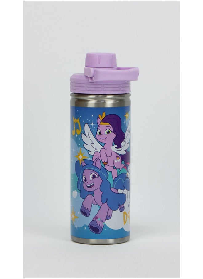 SunCe زجاجة ماء MY LITTLE PONY 2 من الفولاذ المقاوم للصدأ - جدار واحد، غطاء PP - 620 مل  - Image 1