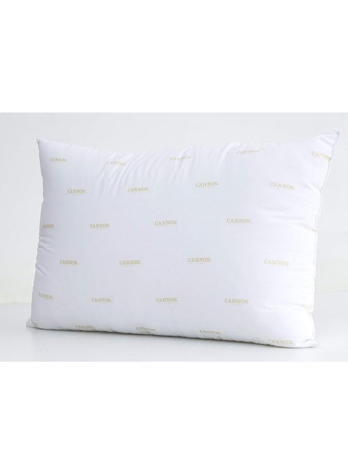 Cannon Pressed Queen Pillow, 20 x 30 Inch, Non-Allergenic Odorless Fiber Fill, Pack of 2 - Image 2