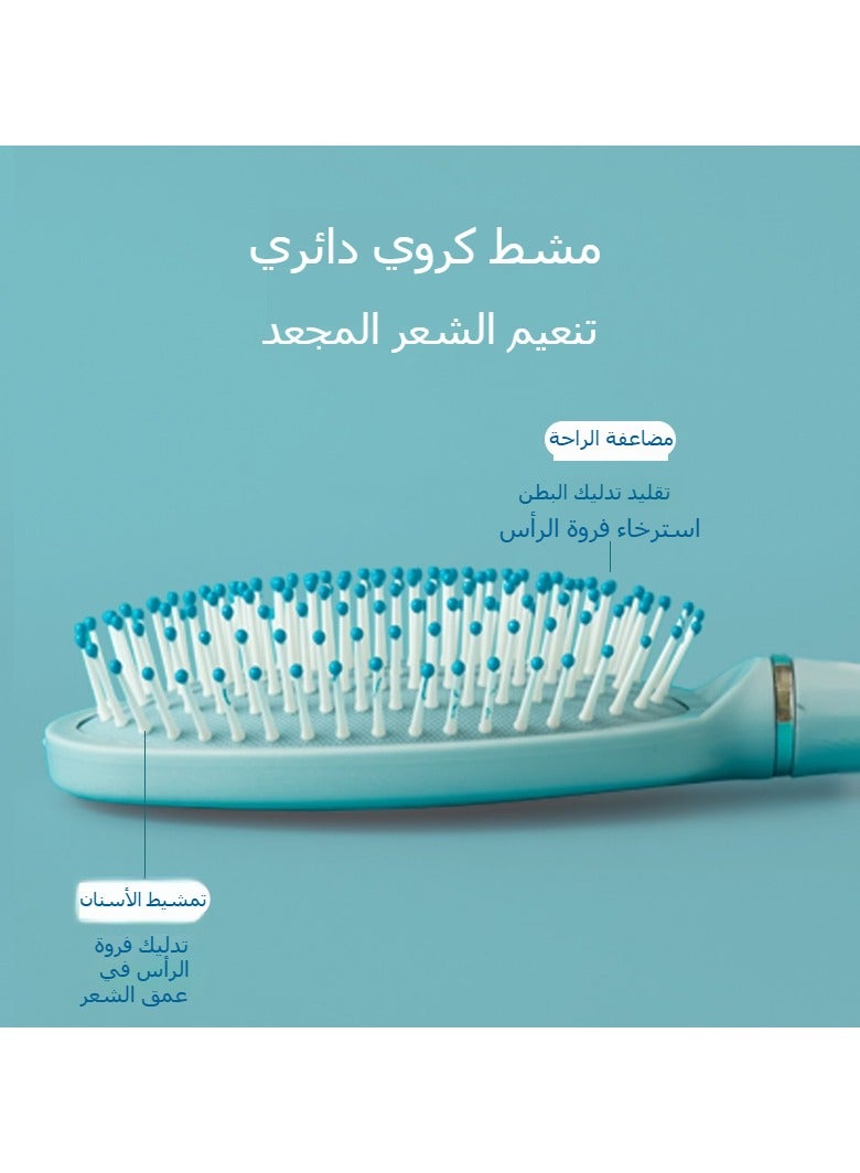 آنسيلف مجموعة فرشاة الشعر، أمشاط فرشاة مكونة من 4 قطع مع دبابيس نايلون لفك التشابك، أمشاط مبطنة للنساء والرجال والأطفال - Image 4