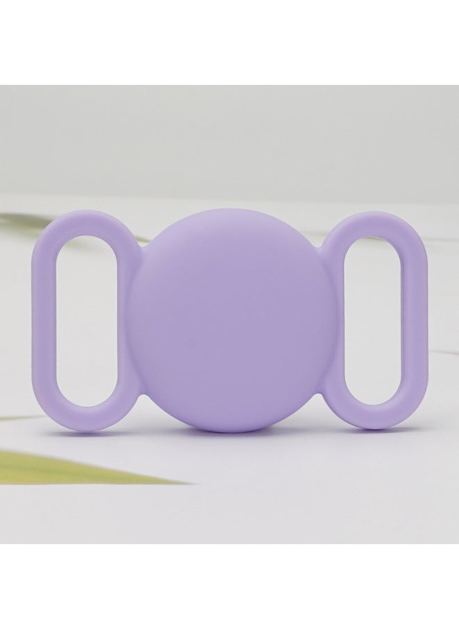 Generic Product Suitable For Apple Airtag Case Apple Airtag Binaural Pet Tracker Case Waterproof-Color:Violet + OPP Bag-Applicable Model:Apple AirTag Locator Collar Case  - Image 1
