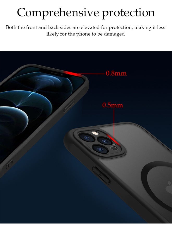 DUNISO iPhone 17 Pro Magnetic MagSafe Case Translucent Matte Full Shockproof Protection Rugged Case Compatible with MagSafe, Full Camera Protection Classic Series Magnetic Shockproof Case for iPhone 17 Pro - Image 5