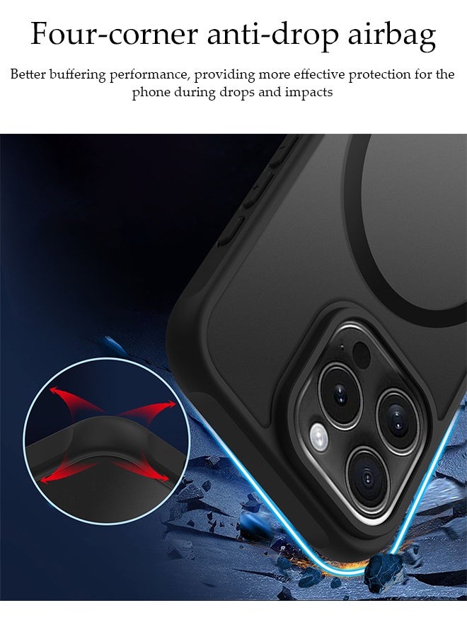 DUNISO iPhone 17 Pro Magnetic MagSafe Case Translucent Matte Full Shockproof Protection Rugged Case Compatible with MagSafe, Full Camera Protection Classic Series Magnetic Shockproof Case for iPhone 17 Pro - Image 4
