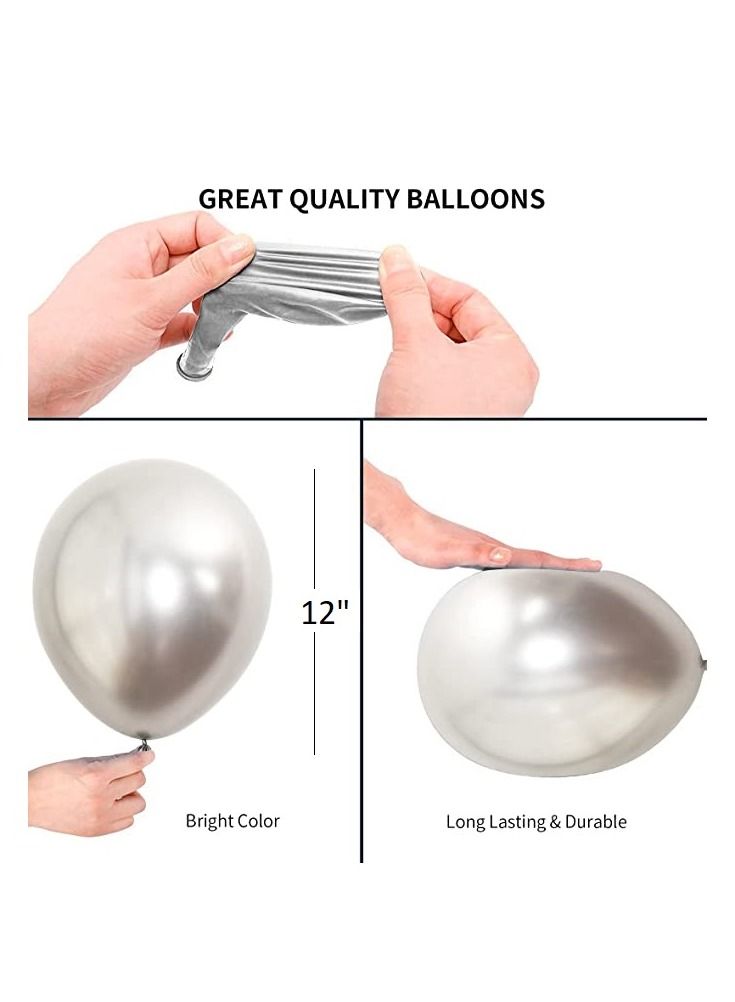 Boxwoods Purple Pink Silver Chrome With Confetti Helium Quality Balloons For Birthday Anniversary And Bridal Shower Party Decoration - Image 4