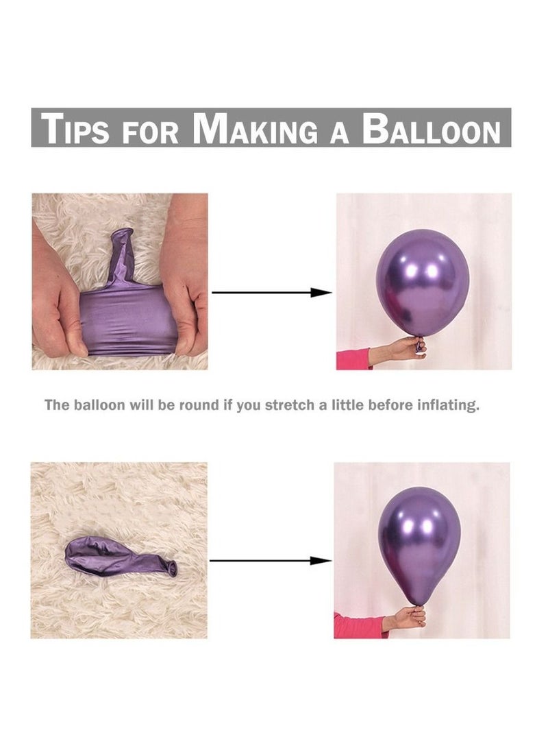 Boxwoods Purple Pink Silver Chrome With Confetti Helium Quality Balloons For Birthday Anniversary And Bridal Shower Party Decoration - Image 5